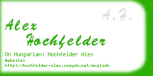 alex hochfelder business card